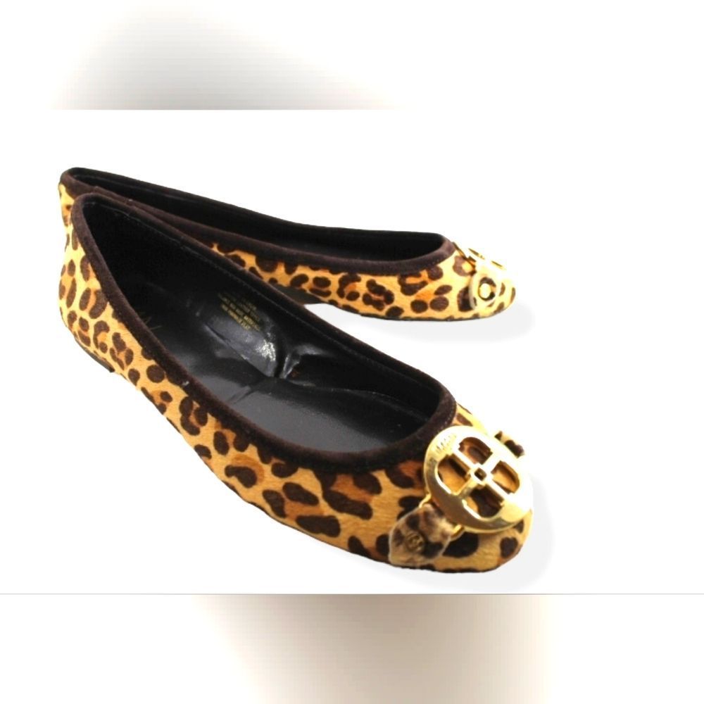 Iman Global Leopard Ponyhair Signature Ballet Flats size 7.5M